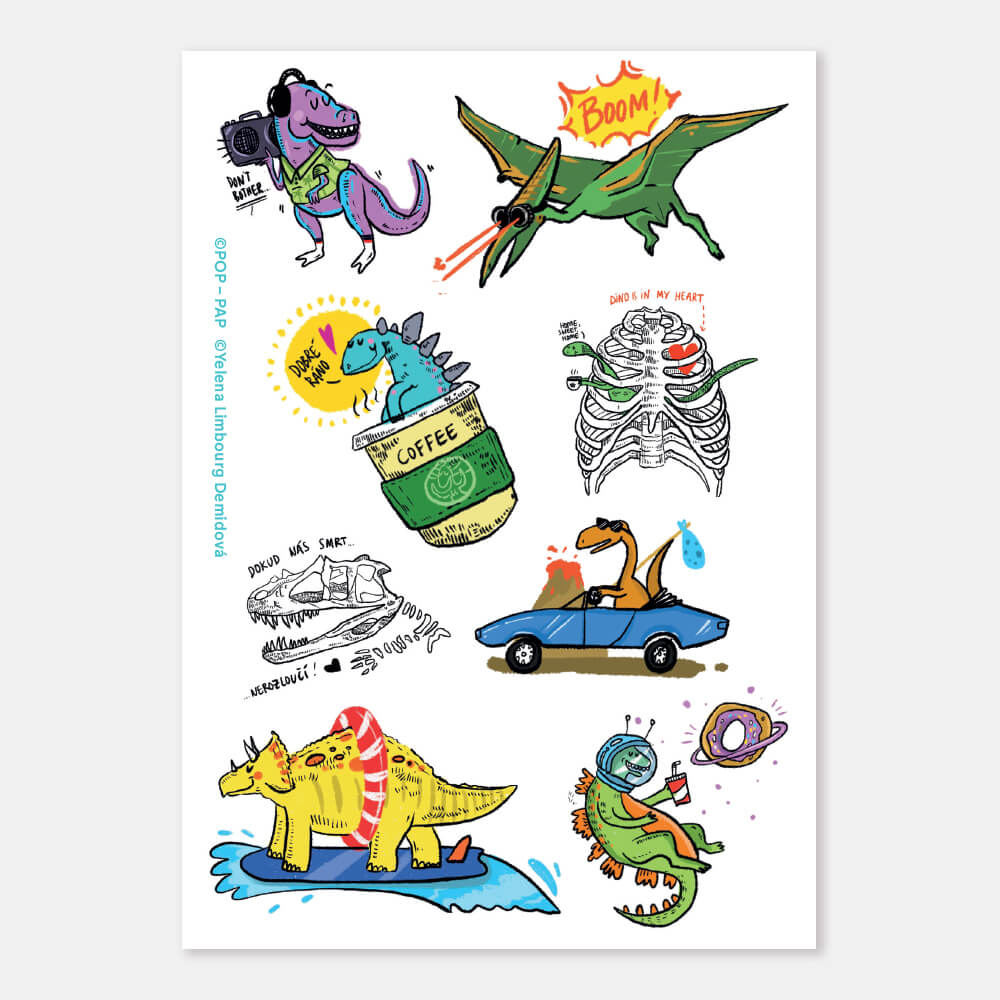 Samolepky DINOSAUŘI